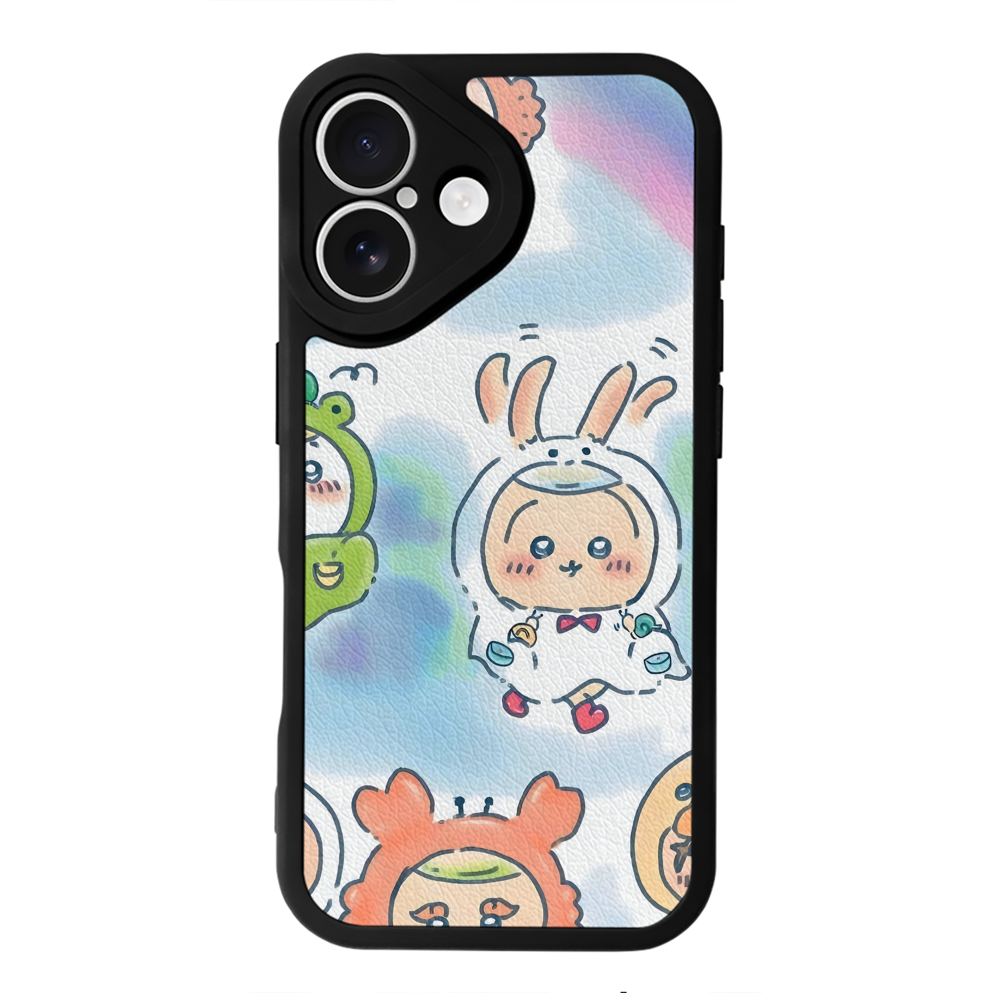 （画像用） ちいかわ Chii-kawa 【iPhone 16シリーズ対応】シリコンスマホケース（レザー調） 材質：シリコン